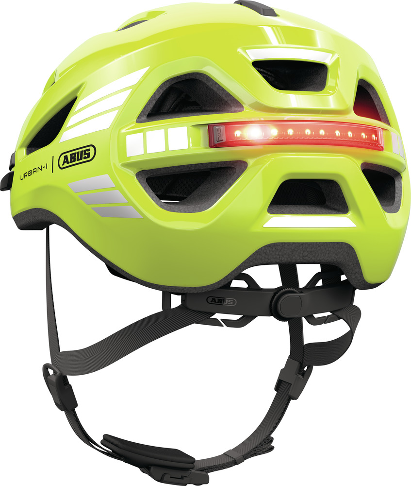 Beklædning - Cykelhjelme - Abus Hjelm Urban-I 4.0 m. LED - Signal Yellow