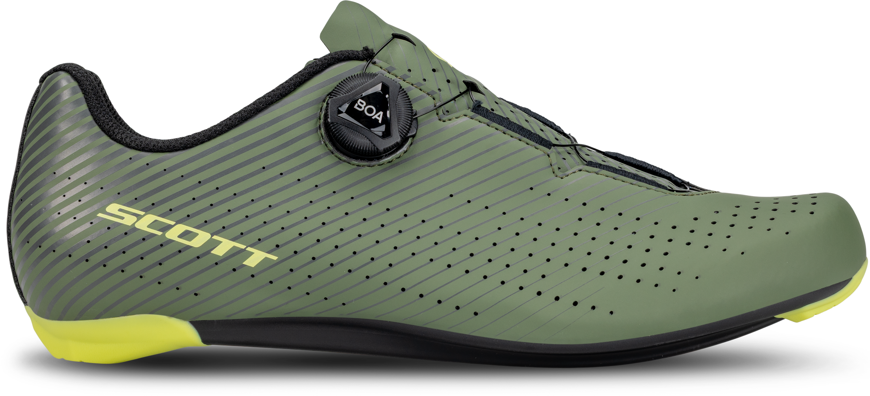 Beklædning - Cykelsko - Scott Road Comp SPD-SL Sko - Olive Green/Yellow