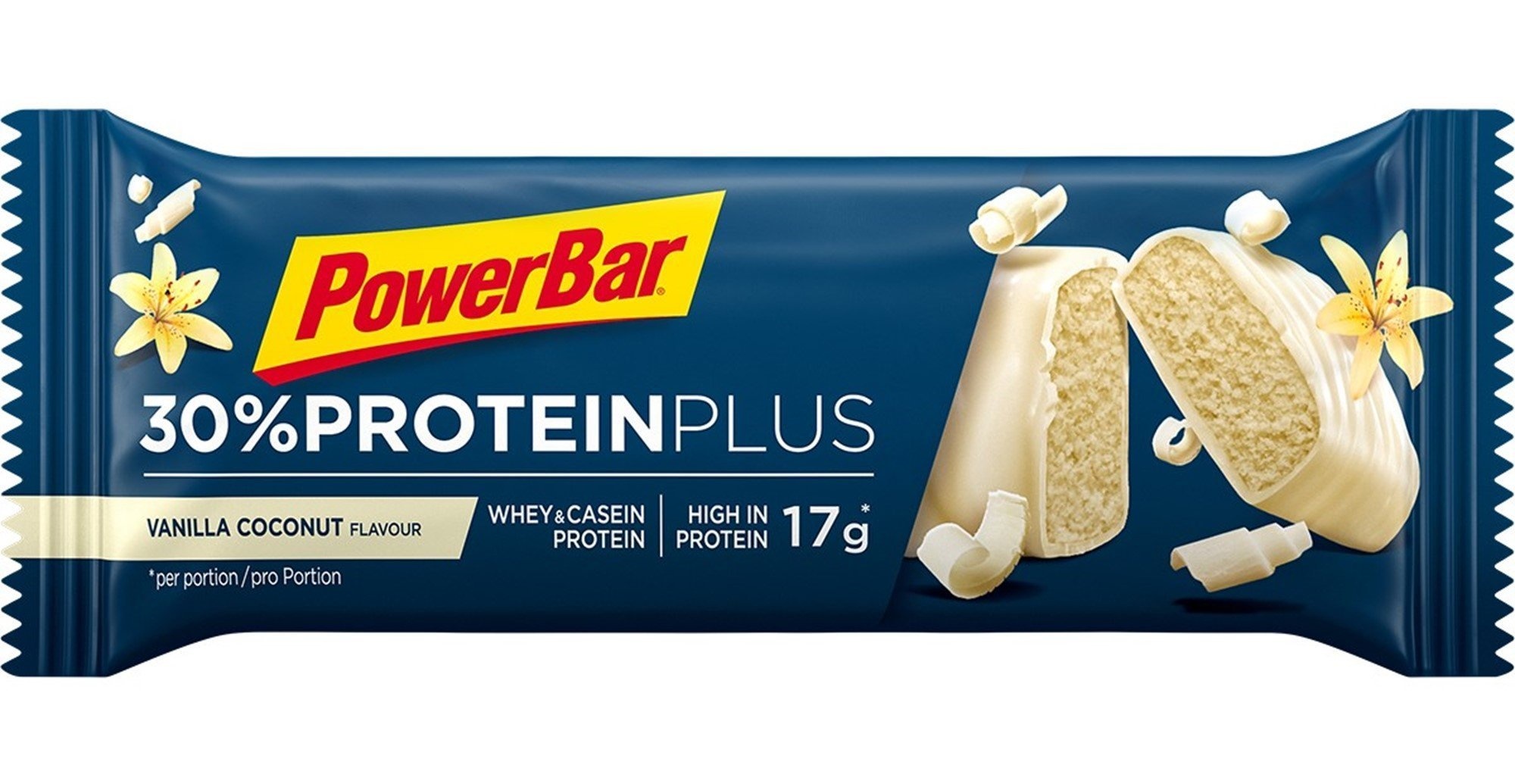 Se PowerBar 30% Protein Plus Vanilla-Coconut hos Cykelexperten.dk