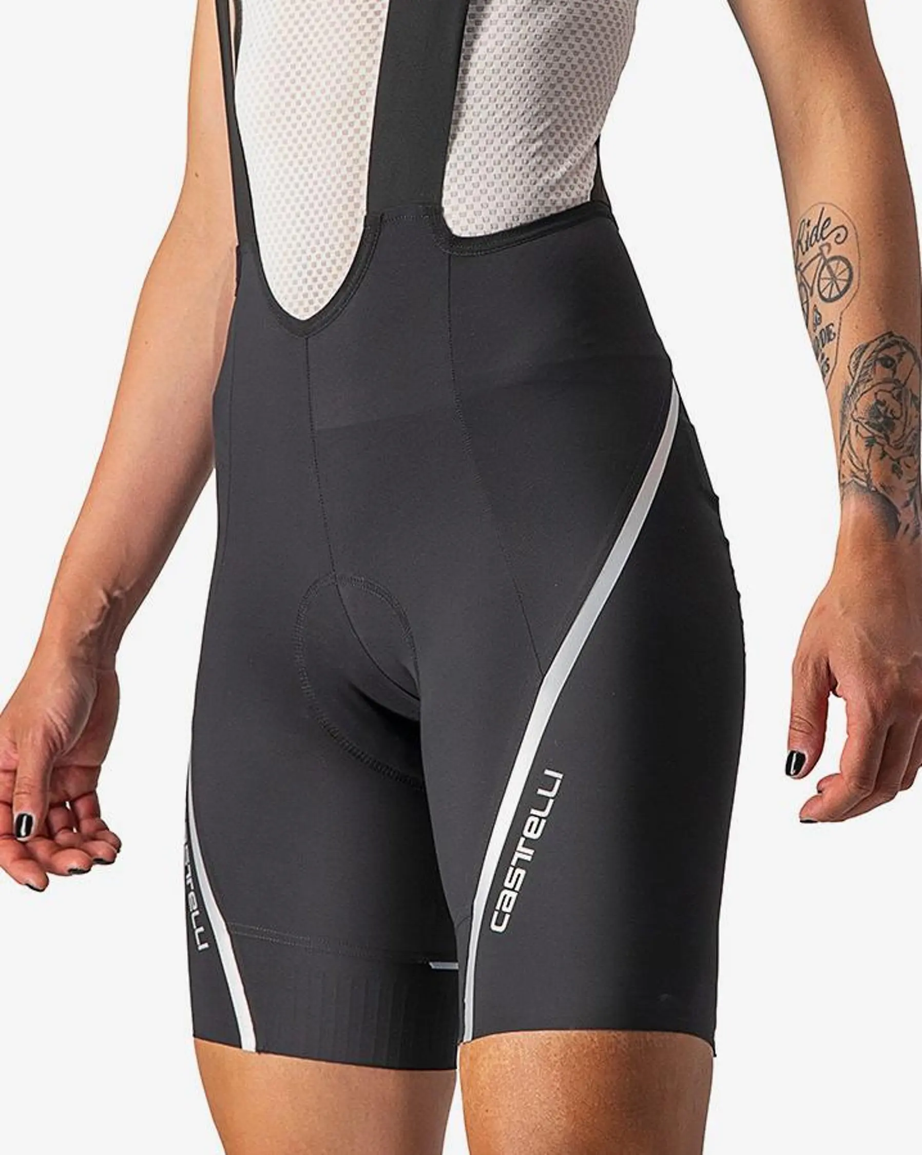 Beklædning - Cykelbukser - Castelli VELOCISSIMA 3 BIBSHORT - Black/Silver