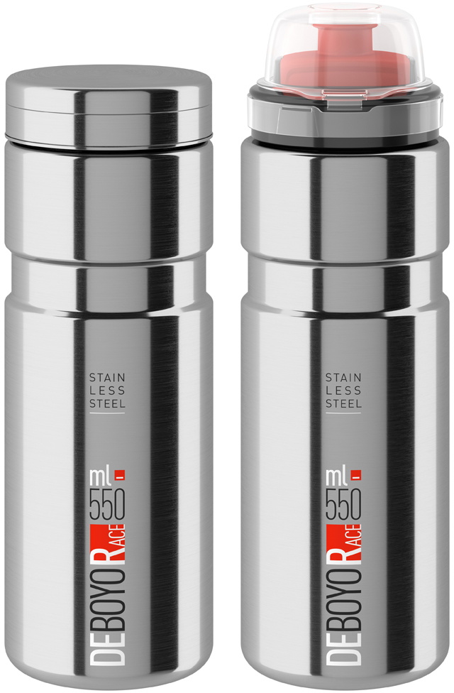 Tilbehør - Drikkedunke - Elite Deboyo Vandflaske - Silver Glossy - 550 ml