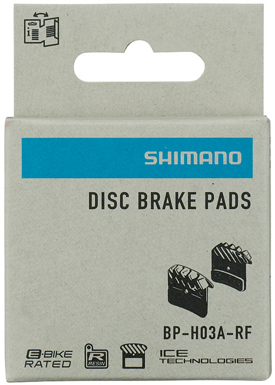 Reservedele - Bremseklodser - Shimano BP-H03A-RF Skivebremseklodser Resin m. køleribbe - 1 par
