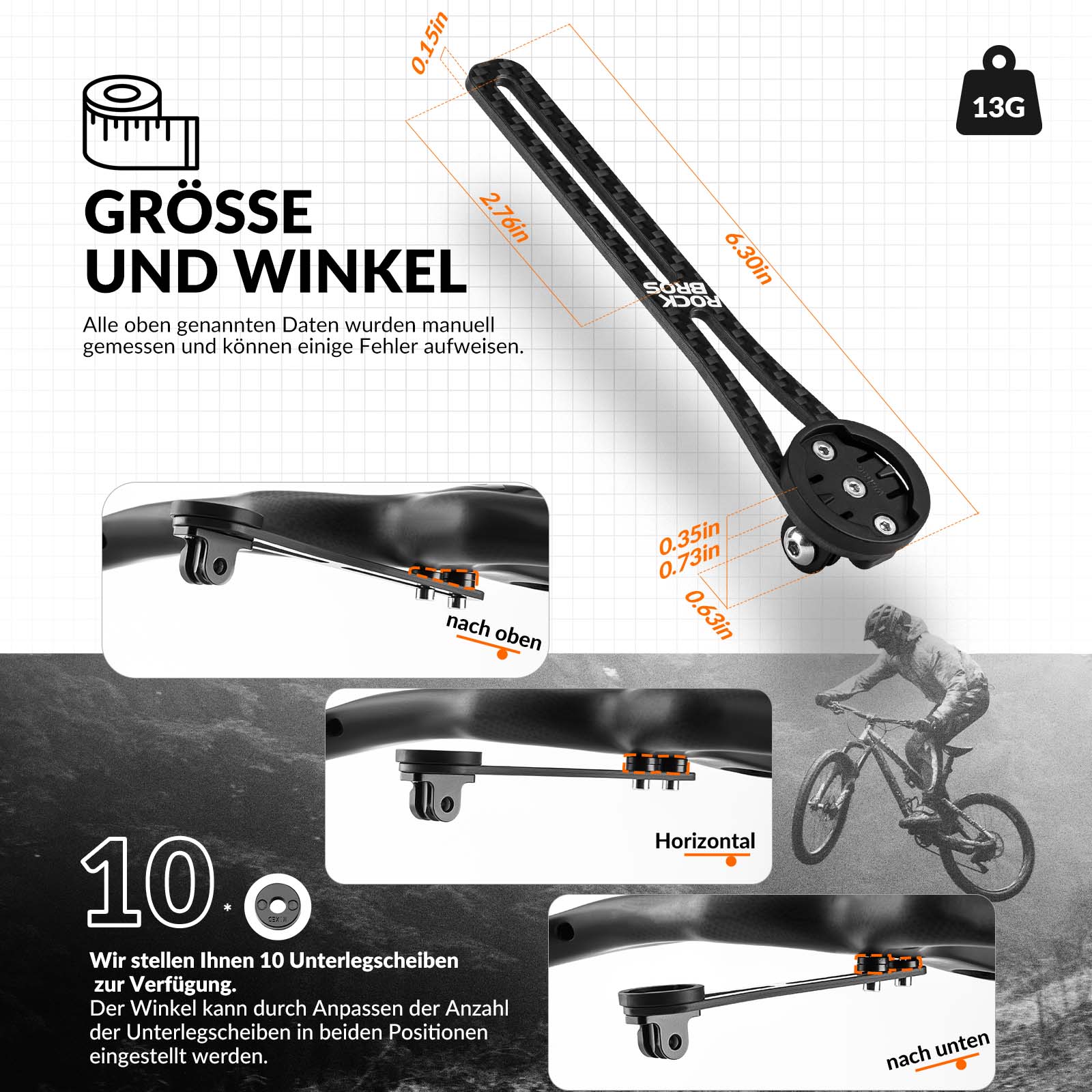 Tilbehør - Cykelcomputer & GPS - RockBros Cykelcomputerholder Carbon - Type B