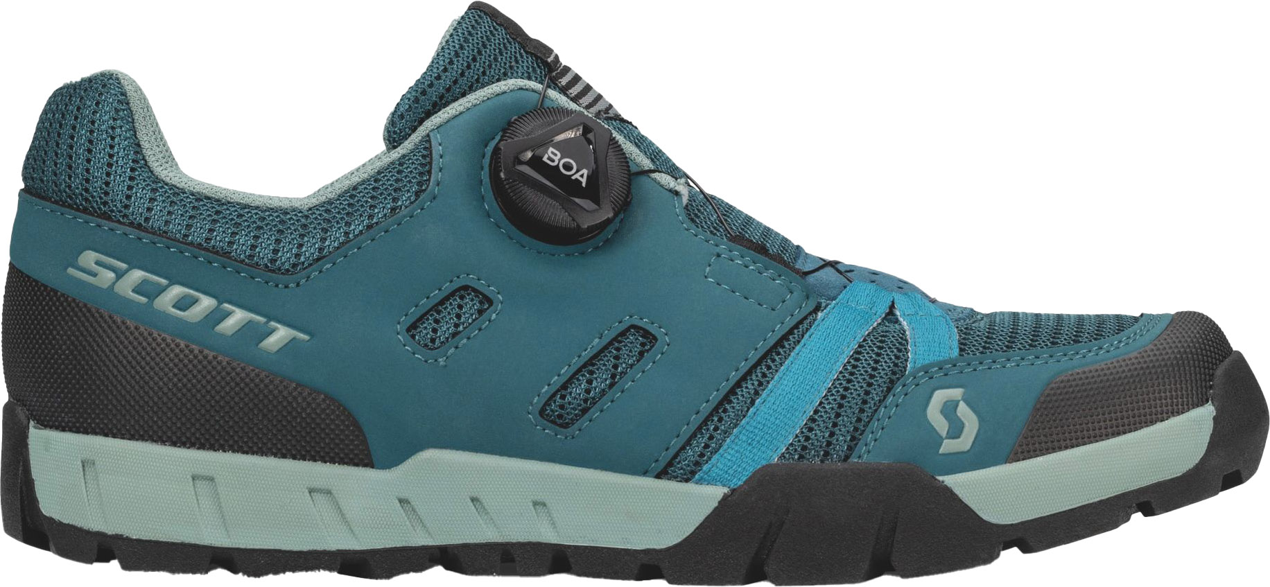 Beklædning - Cykelsko - Scott Sport Crus-r Flat Boa Dame Cykelsko - Petrol Blue/Mint Green