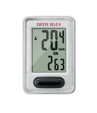 Tilbehør - Cykelcomputer & GPS - Cateye Velo 9 VL-820 cykelcomputer - Hvid