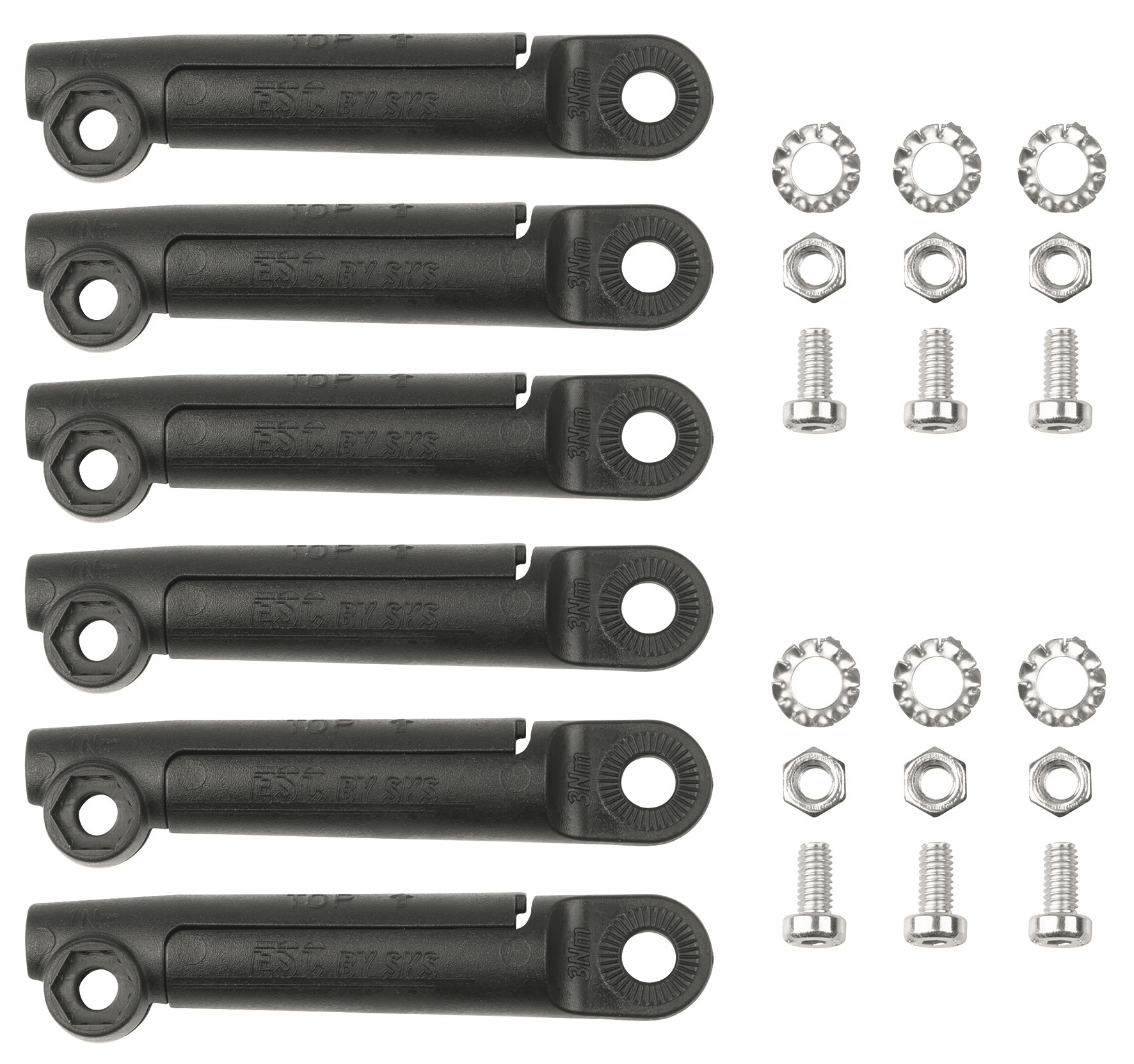 Reservedele - Reservedele til cykelskærme - SKS monteringsbeslag ESC Vario plug 4.5mm U-Stays skærmstiver (6 stk.)