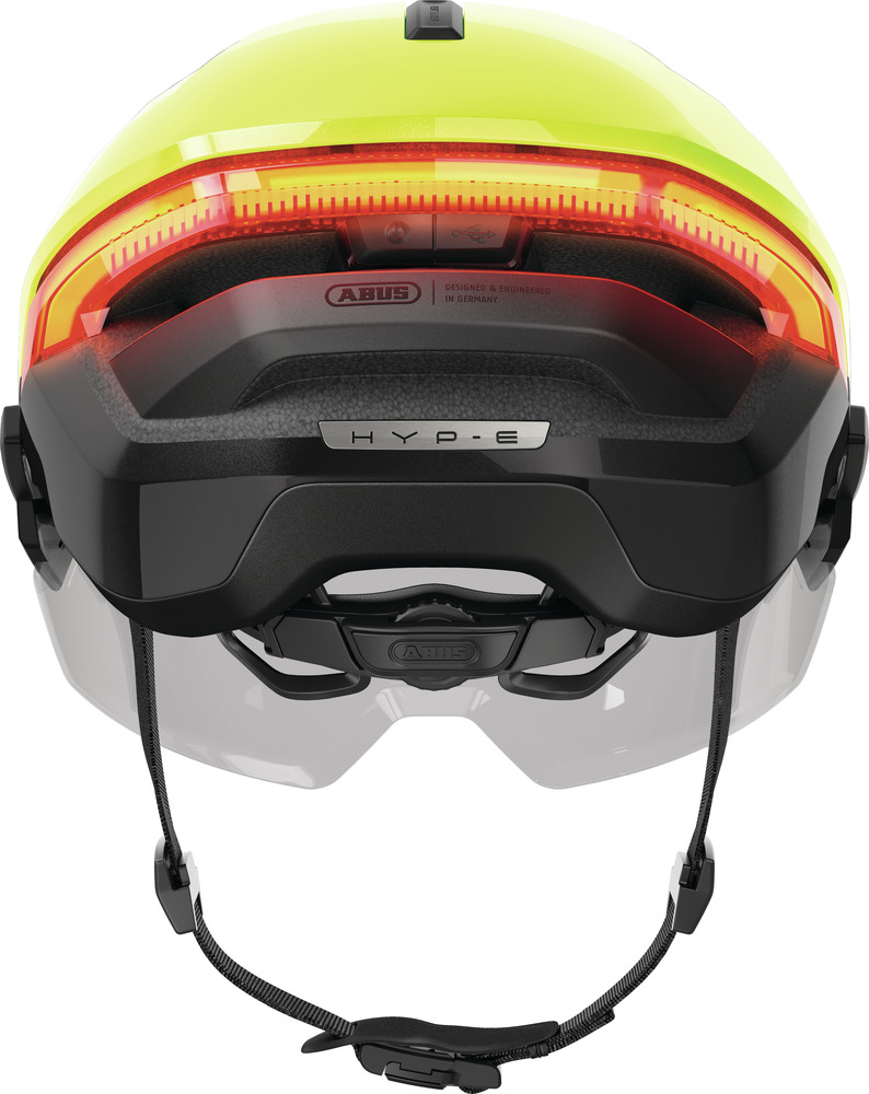 Beklædning - Cykelhjelme - Abus Hyp-E BL.ACE m. LED Lys - Signal Yellow
