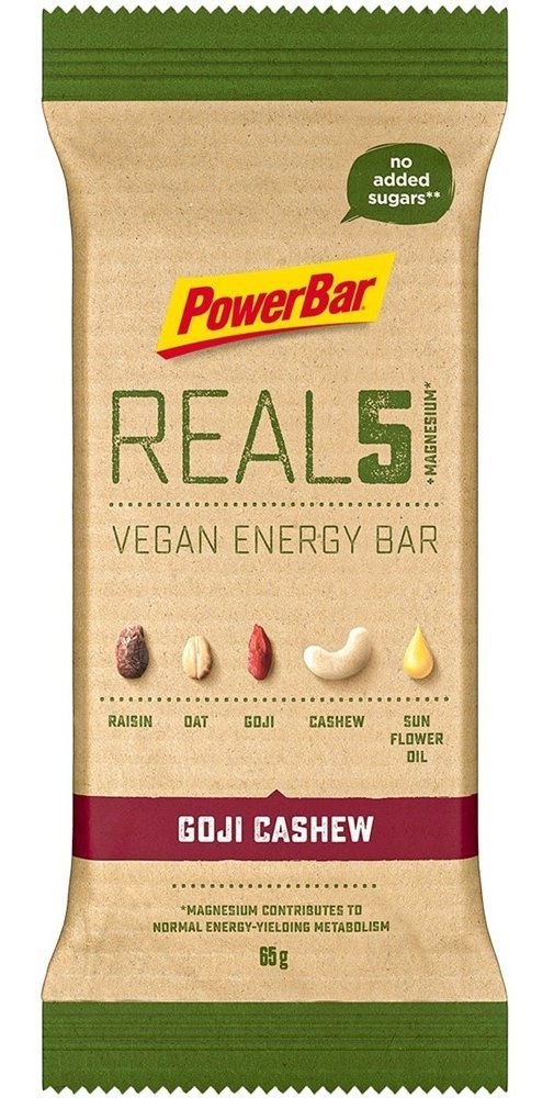 Tilbehør - Energiprodukter - PowerBar REAL5 Veagan Energy Bar - Goji Cashew