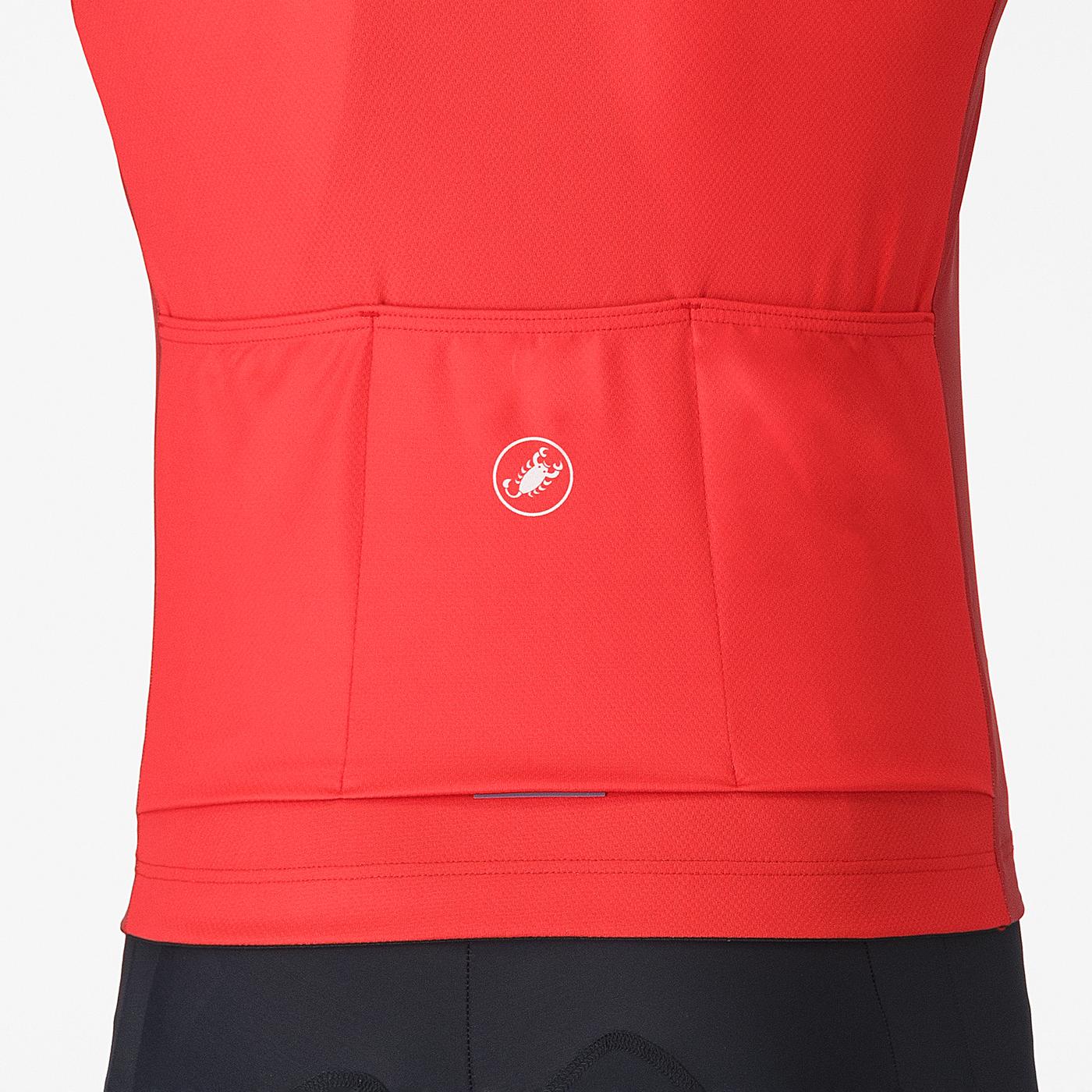 Beklædning - Cykeltrøjer - Castelli ENTRATA 6 Jersey - Red/Smoky Gray-Silver