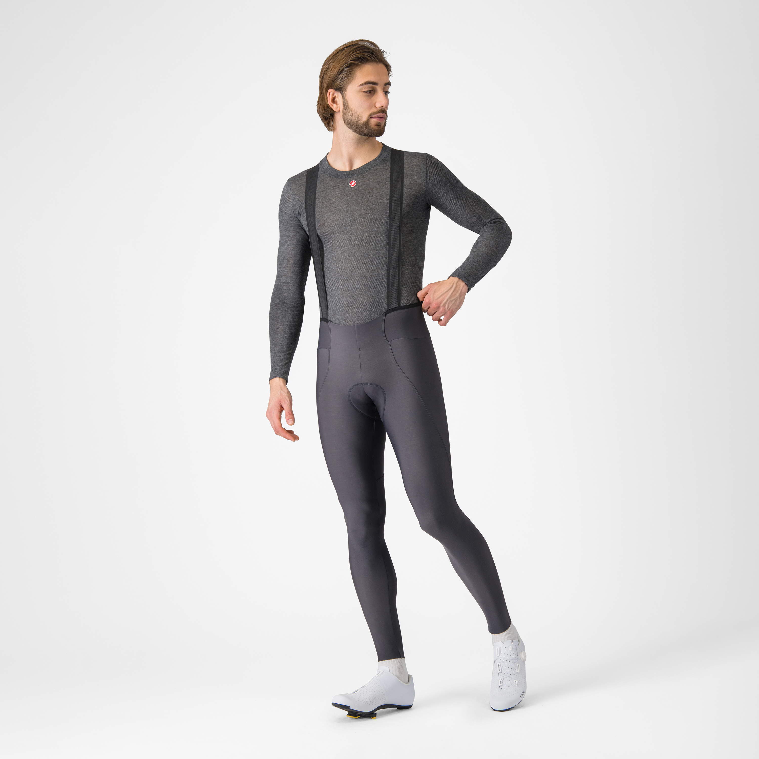 Beklædning - Baselayer / Undertøj - Castelli MEDIO Base Layer LS - Melange Gray