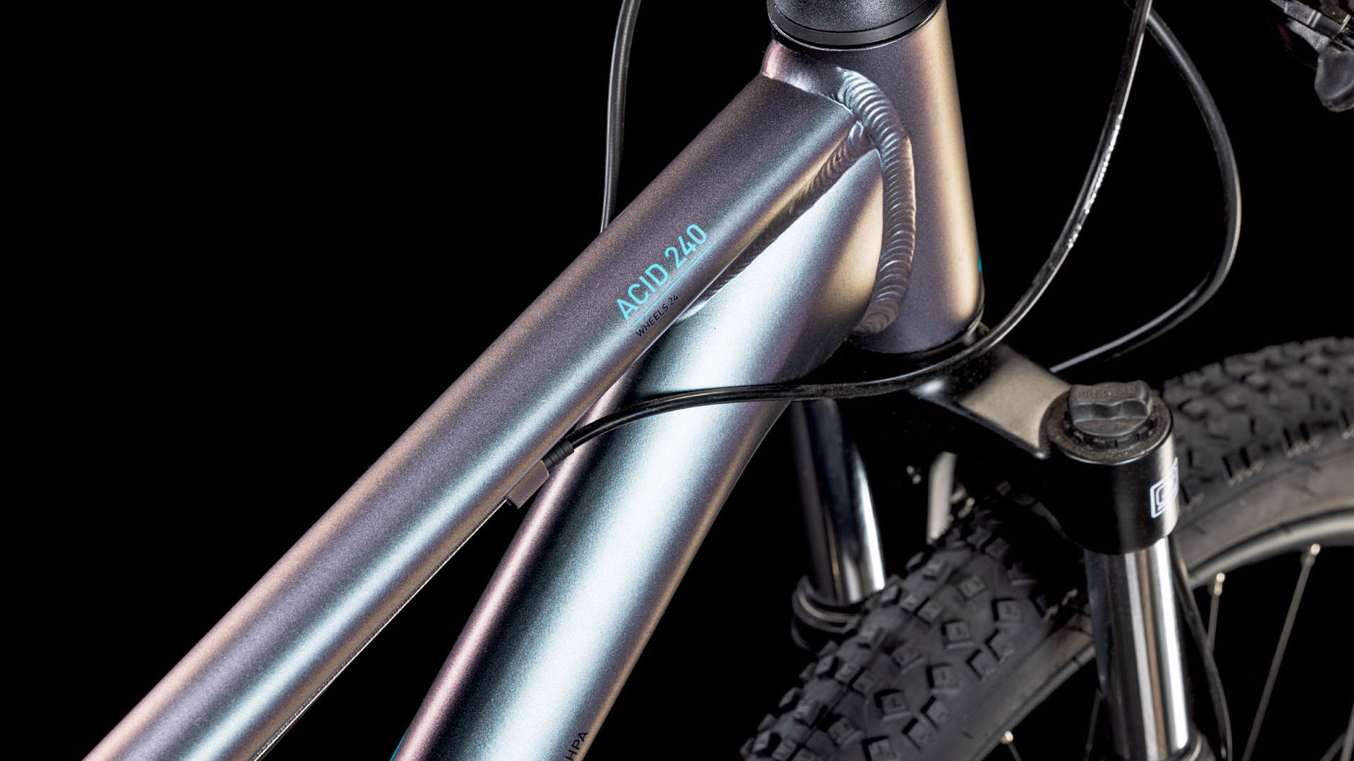 Cykler - Børnecykler - Cube Acid 240 Disc 2025 - Galactic 'n Cyan