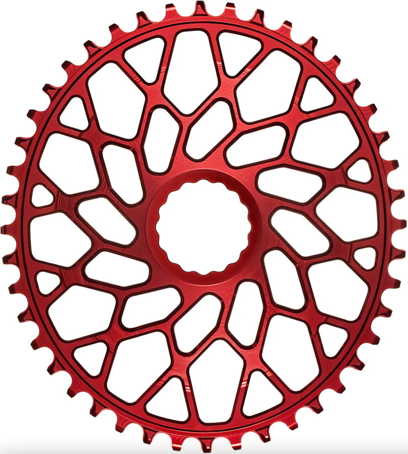 AbsoluteBlack Chainring Direct Mount Singlespeed 44T - (1x10/11/12) Oval (Easton) - Rød