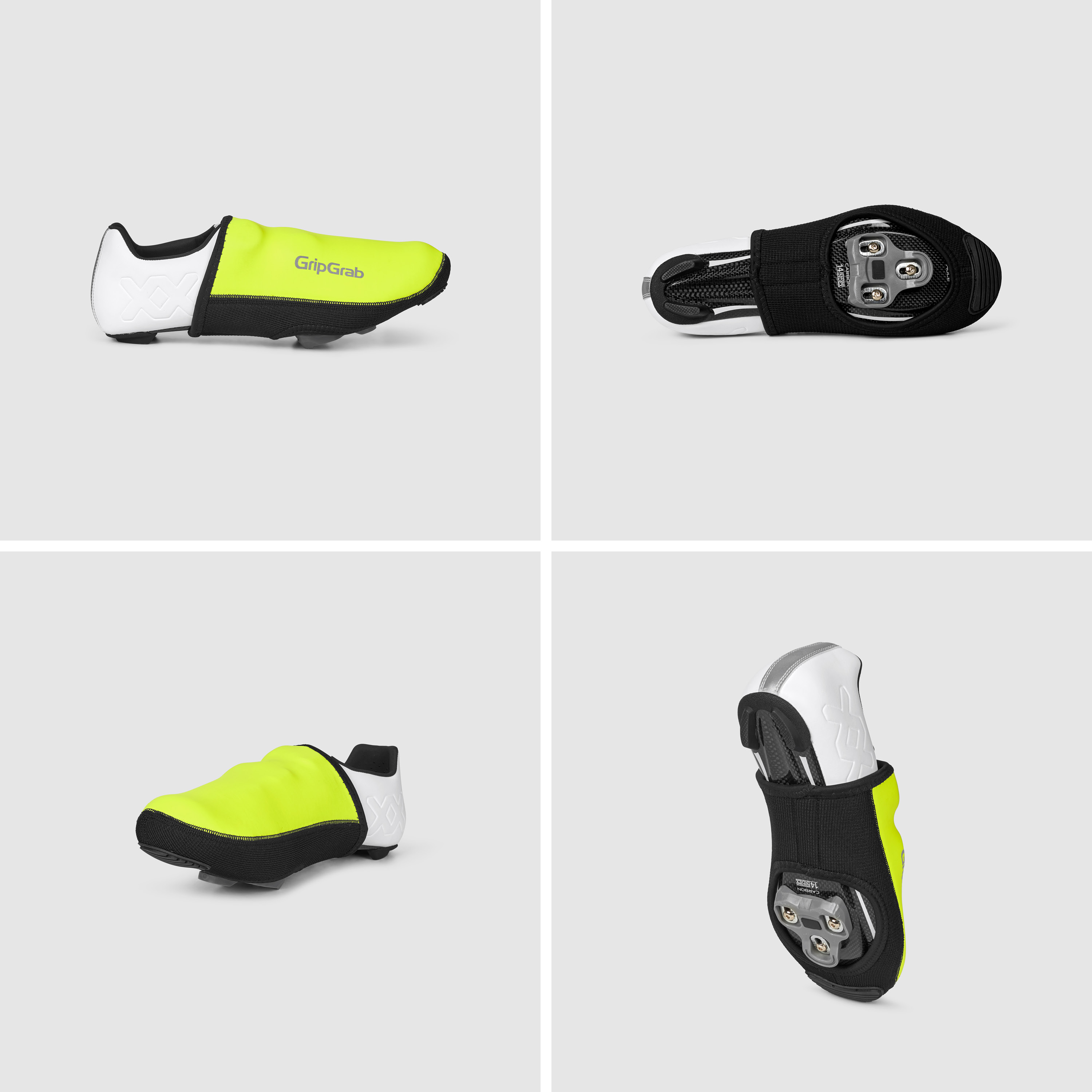 Beklædning - Skoovertræk - GripGrab PACR Vindtæt Toe Cover - Yellow Hi-Vis