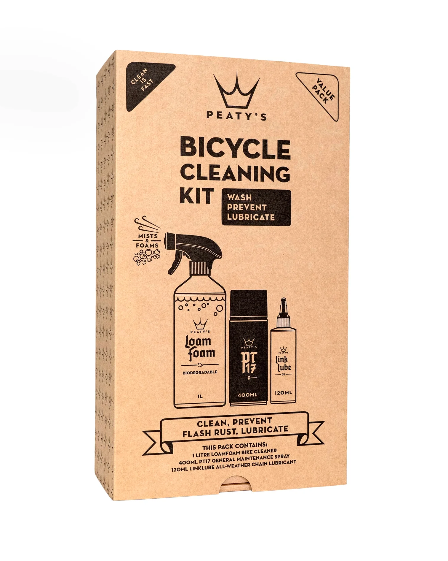 Tilbehør - Cykelpleje - Peaty's Gift Pack - Wash Protect Lubricate