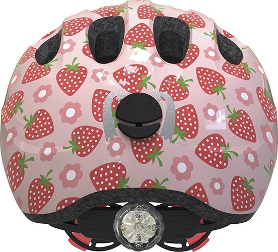 Beklædning - Cykelhjelme - Abus Smiley 2.1 Hjelm m. LED Lys - Rose Strawberry