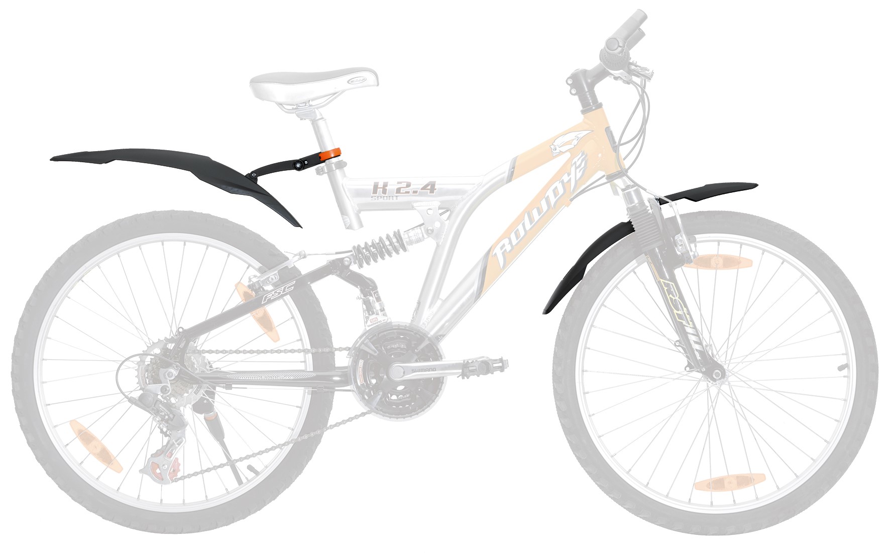 Reservedele - Reservedele til cykelskærme - SKS vinkelbeslag Rowdy. Beavertail XL. Velo 55-65