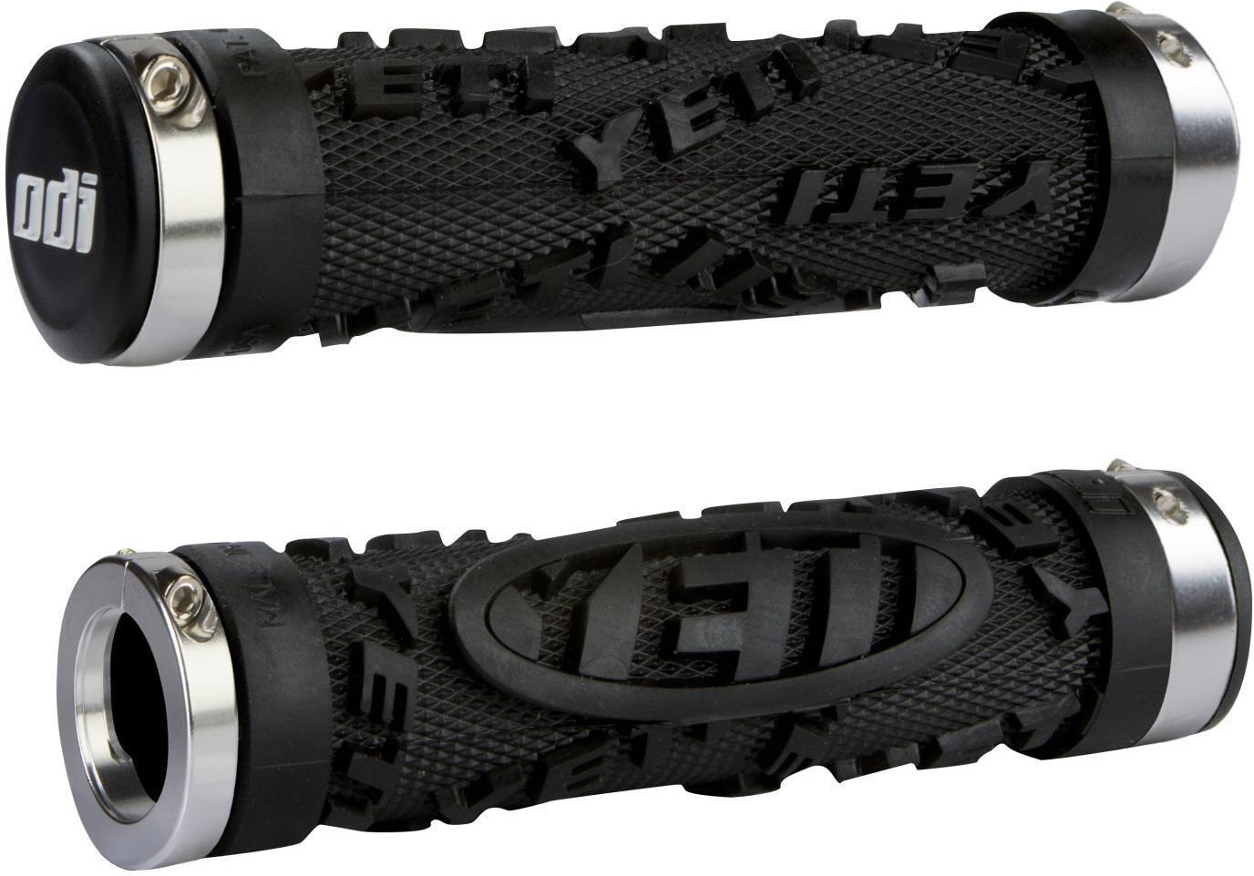 ODI Yeti Hardcore Lock-On MTB Greb 130mm - Black m. sølvfarvede klemringe