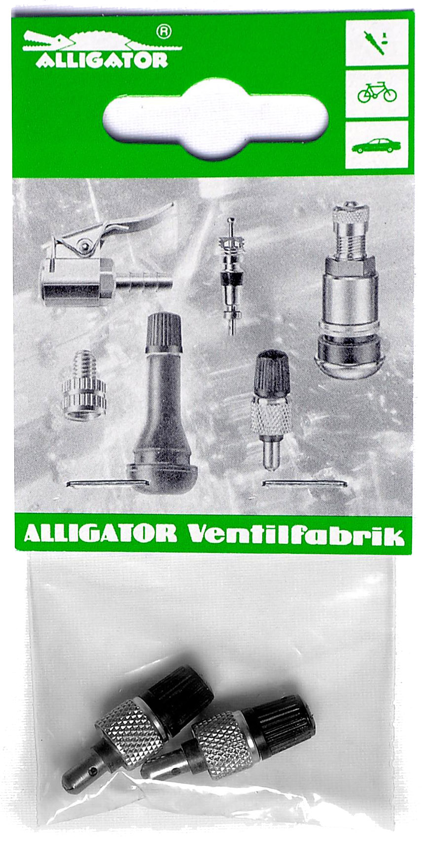 Alligator Dunlopventil m/Omløber (2 stk. på hængerkort)