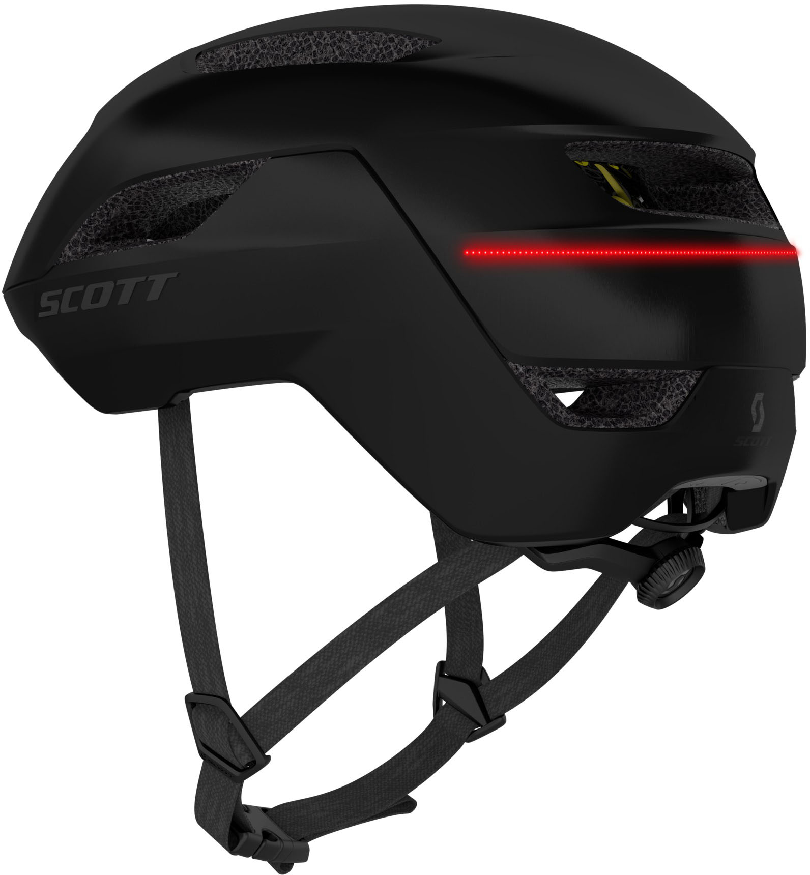 Beklædning - Cykelhjelme - Scott La Mokka Plus Sensor (MIPS) m. LED lys inkl. bremselys Hjelm - Sort