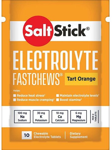 Tilbehør - Energiprodukter - SaltStick Fastchews Orange 10 stk.