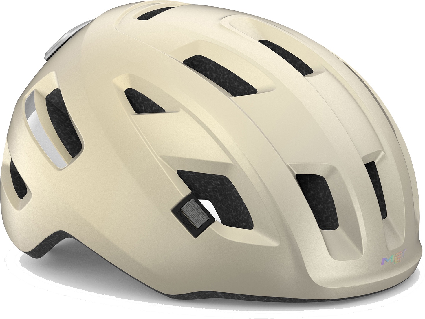 Se MET Helmet E-Mob - Beige Hvid (elcykel hjelm) hos Cykelexperten.dk