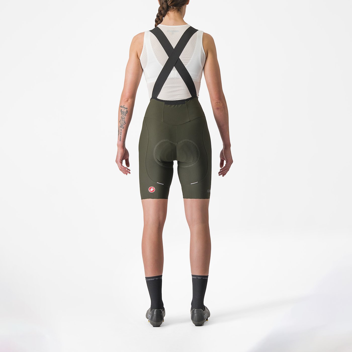 Beklædning - Cykelbukser - Castelli ESPRESSO W DT BIBSHORT - Deep Green