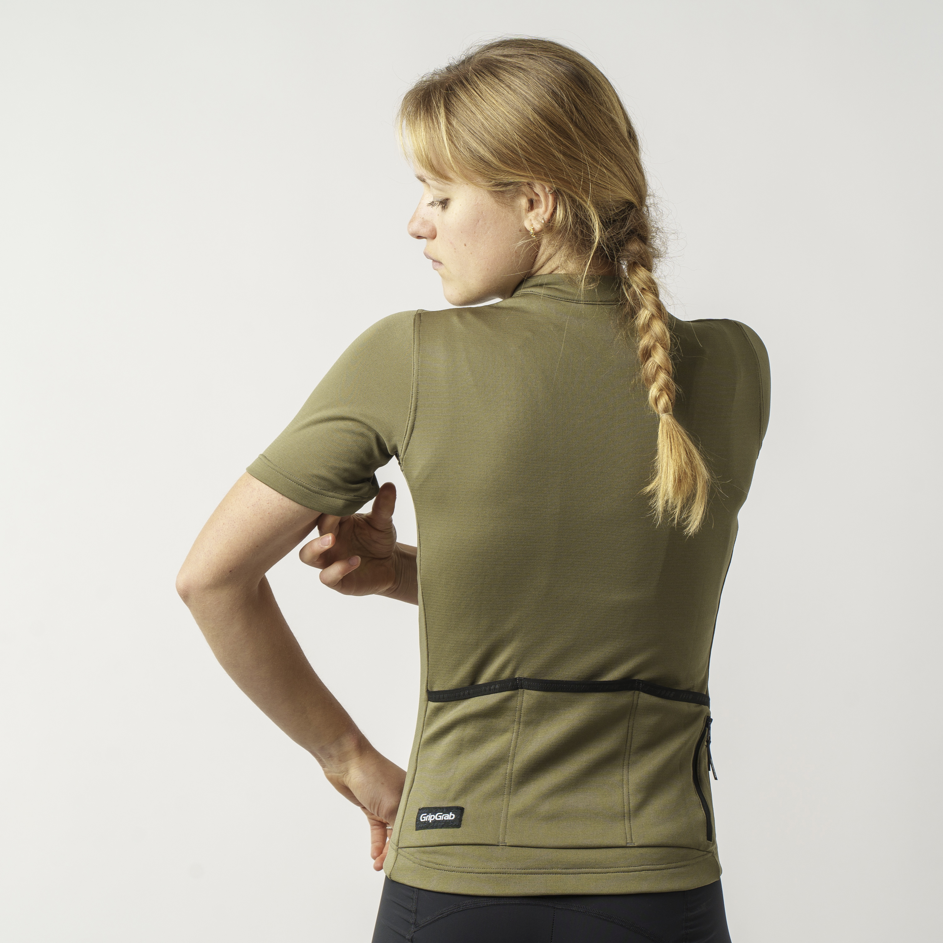Beklædning - Cykeltrøjer - GripGrab Women's Kortærmet Gravelin Merinotech Cykeltrøje - Olive Green