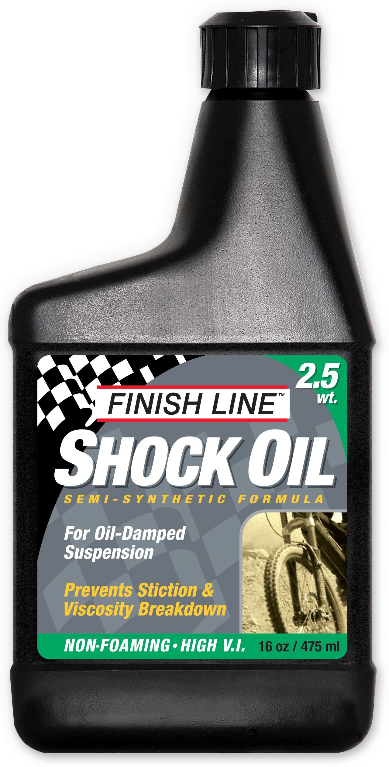 Se Finish Line Shock Oil Forgaffelolie 2.5wt hos Cykelexperten.dk