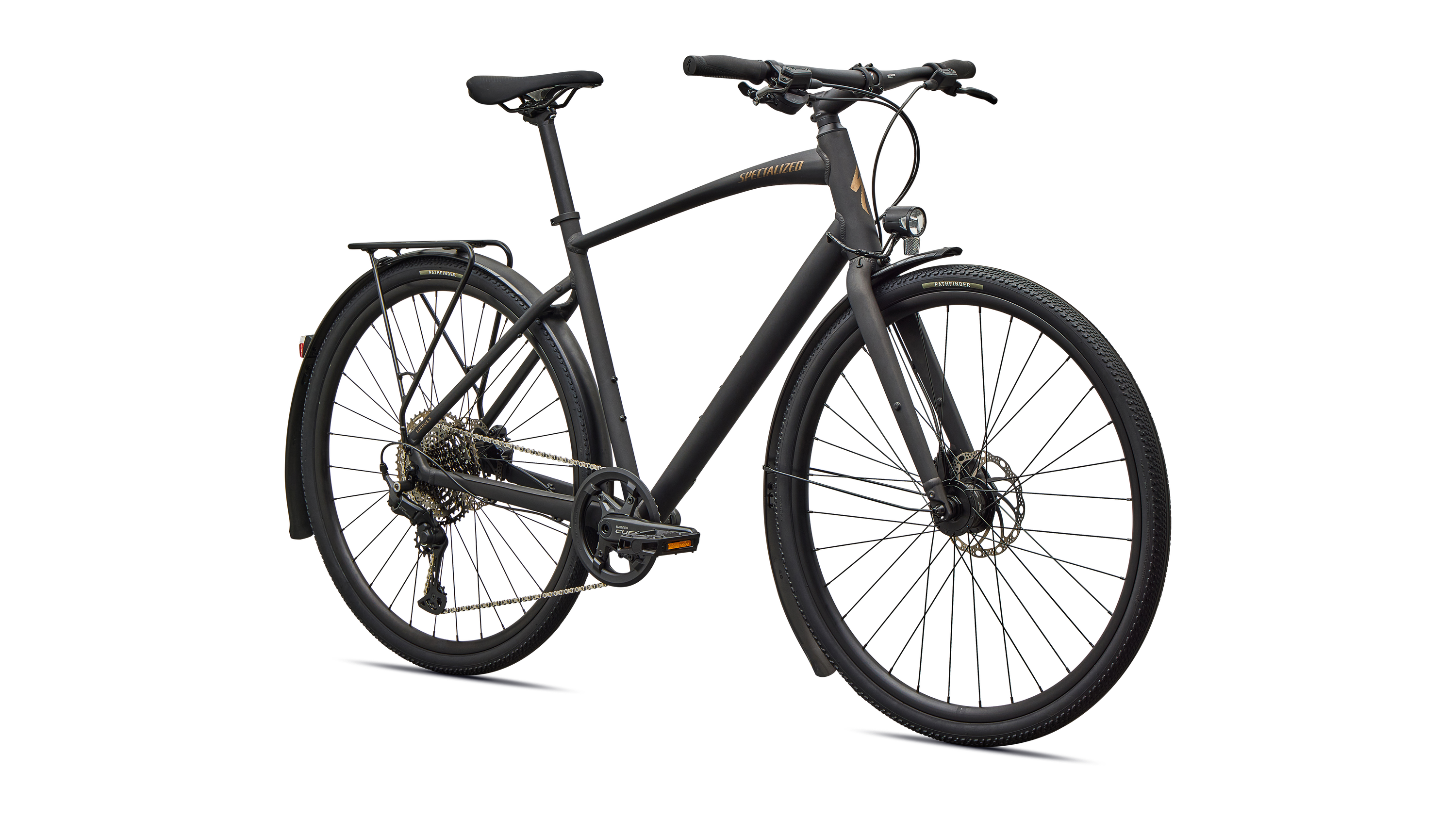 Cykler - Herrecykler - Specialized Sirrus X 3.0 EQ 2027 - Satin Metallic Obsidian / Burnt Gold