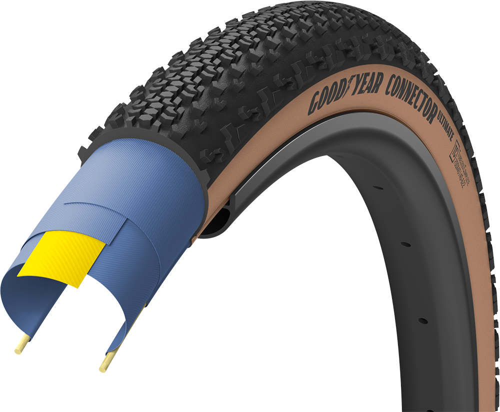 Se Goodyear CONNECTOR Tubeless Complete 700x35c/50c - Brun hos Cykelexperten.dk