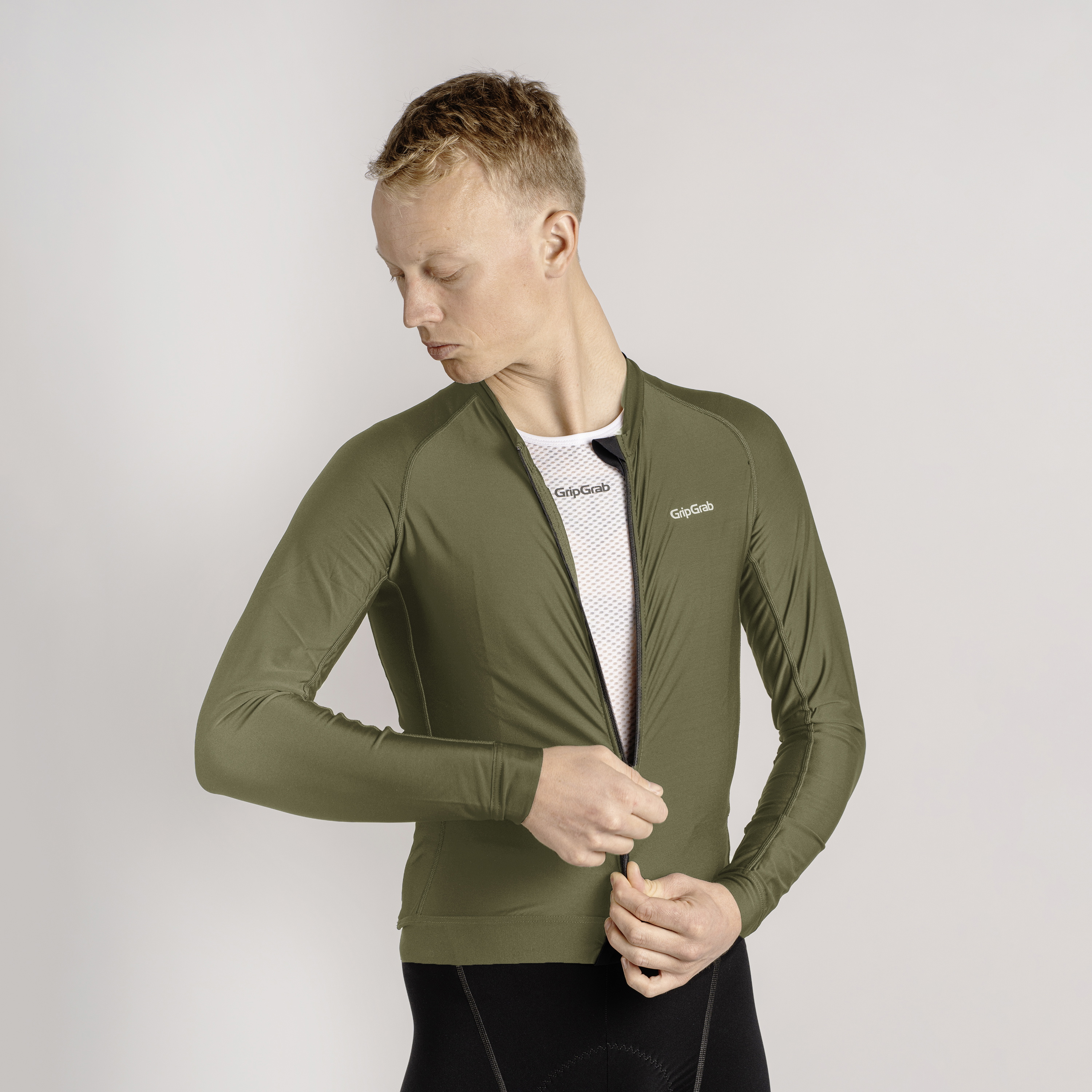 Beklædning - Cykeltrøjer - GripGrab PACR Langærmet Cykeltrøje - Olive Green