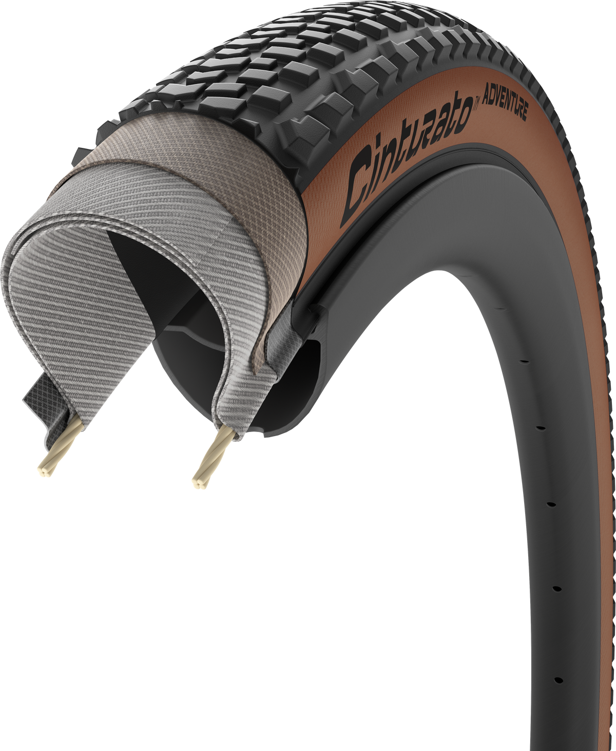 Pirelli Cinturato Adventure TLR Classic 700x35/40/45c - Brun