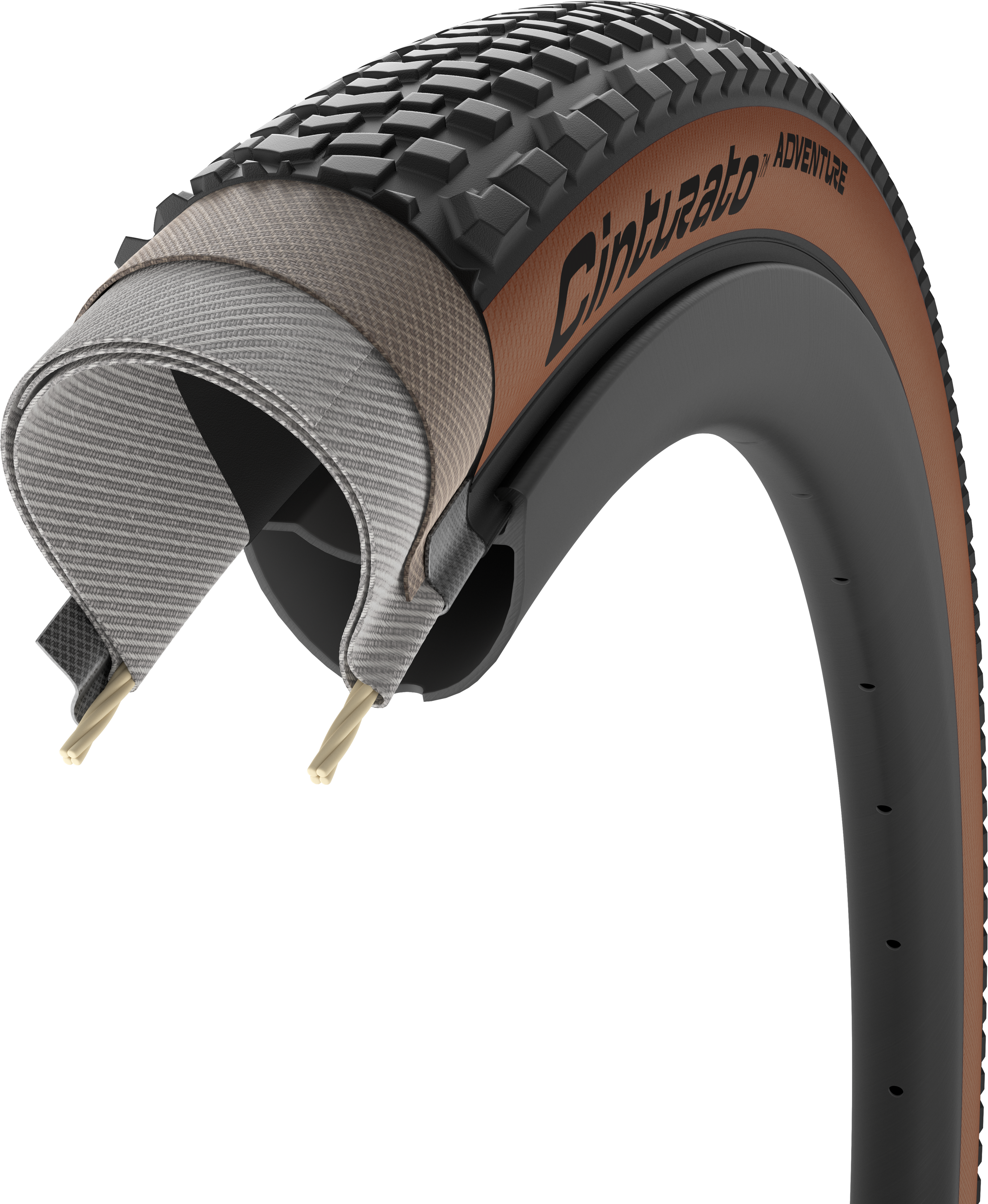 Pirelli Cinturato Adventure TLR Classic 700x35/40/45c - Brun billede