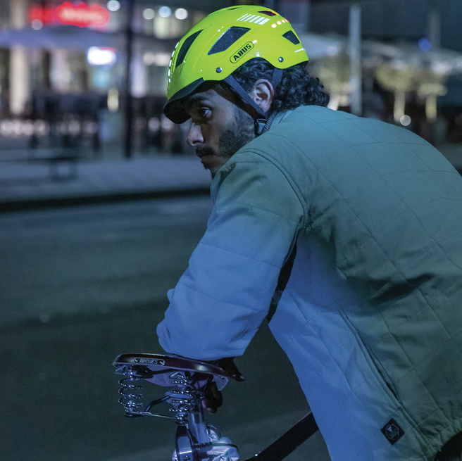 Beklædning - Cykelhjelme - Abus Hyban 2.0 m. LED lys - Gul