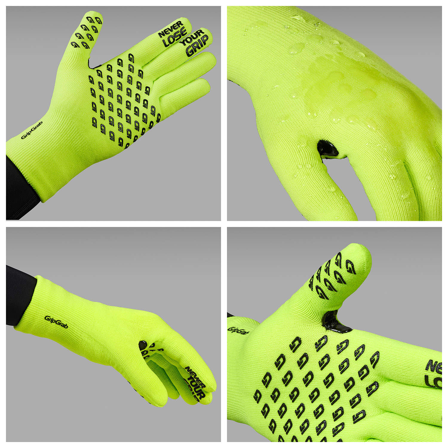 Beklædning - Cykelhandsker - GripGrab Vandtæt Strikket Termohandske - Gul