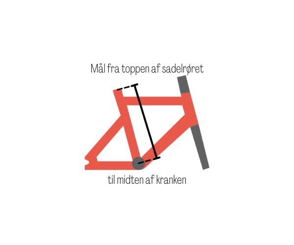 Stelstørrelse måling på racercykel