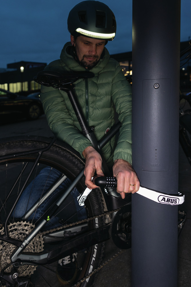 Tilbehør - Cykellås - Abus Kædelås 6807C Tresor Combo - 110cm - Reflective