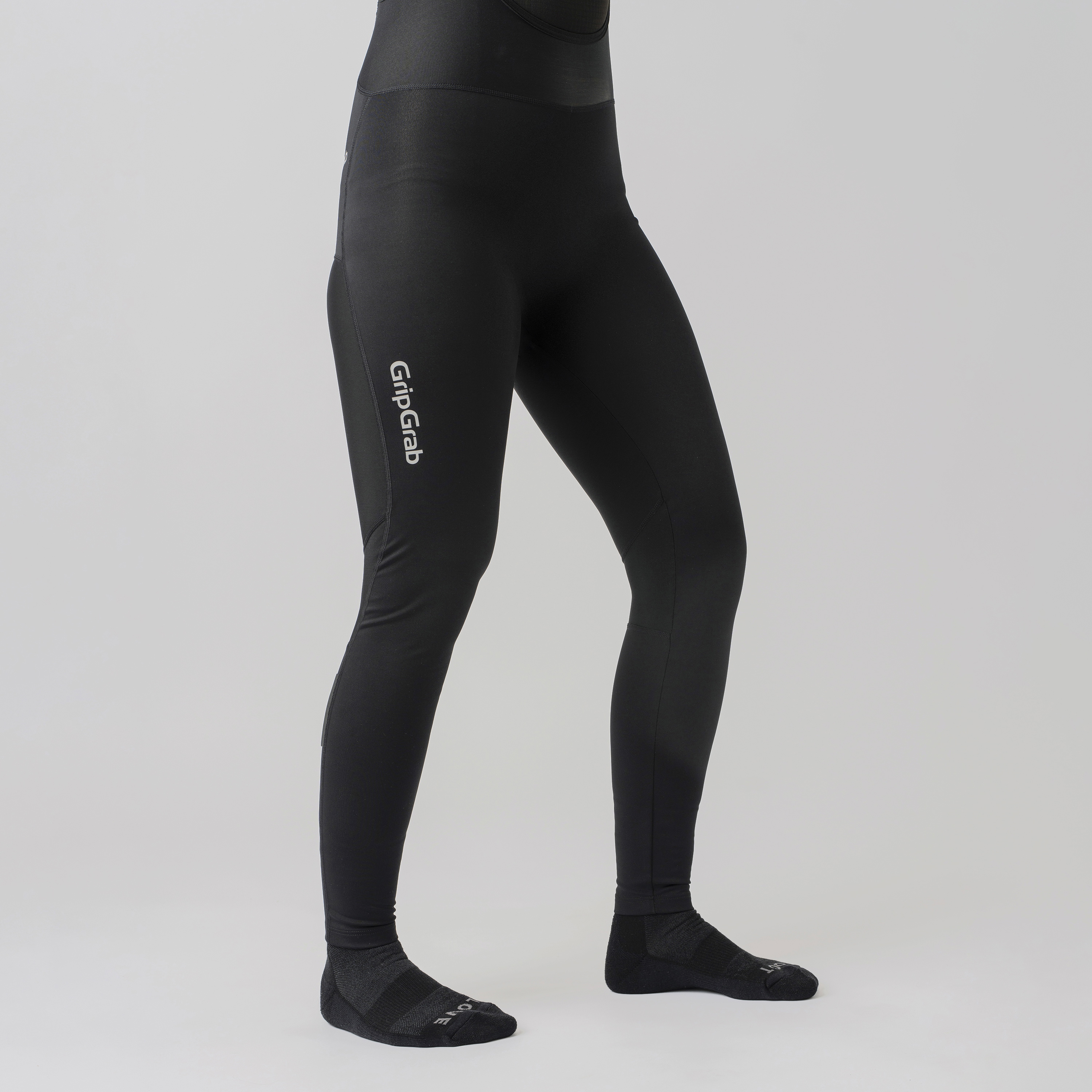 Beklædning - Cykelbukser - GripGrab PACR Vandafvisende bibtights u. pude til damer - Black