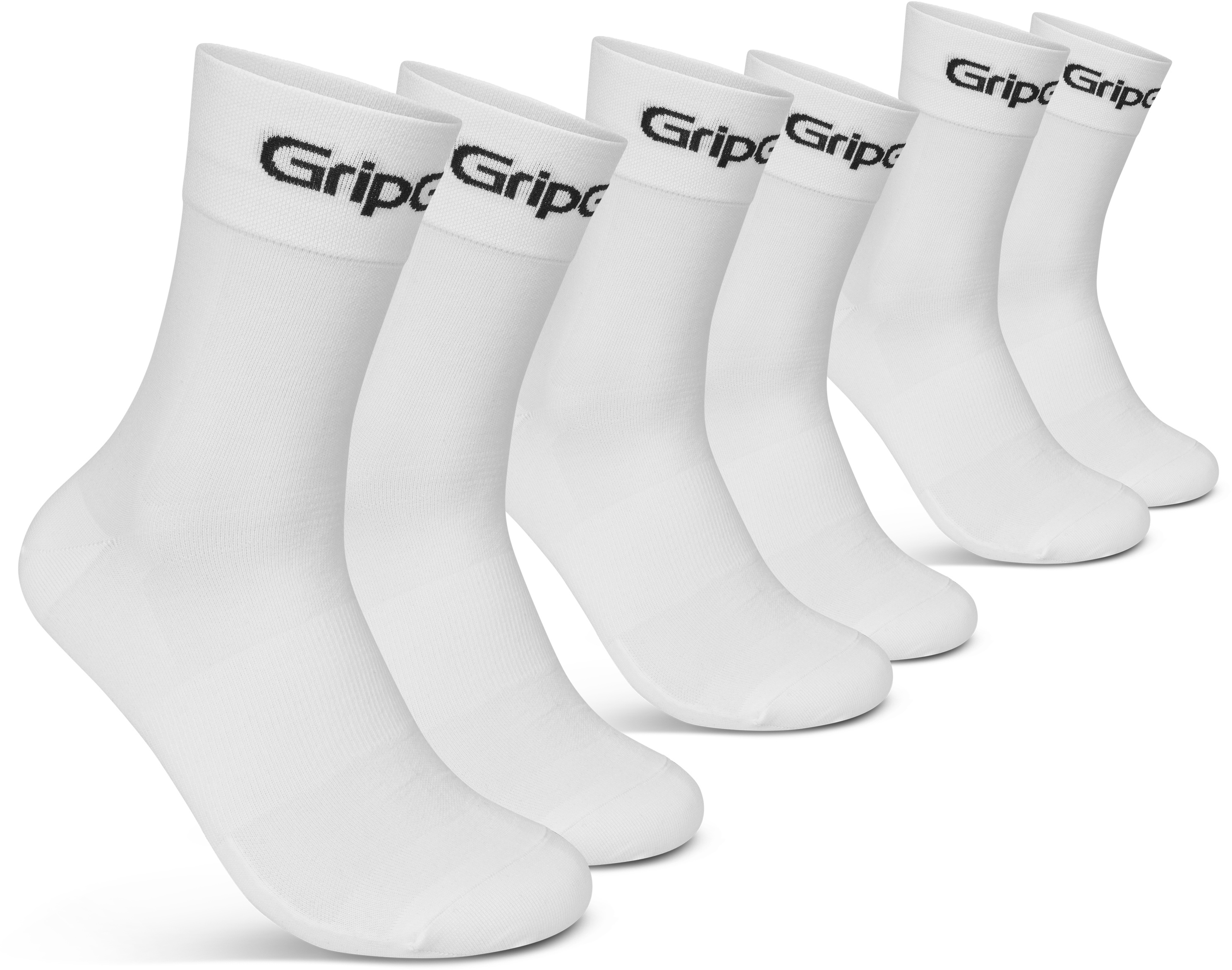 GripGrab RIDE Regular Cut Sokker 3-pak - White