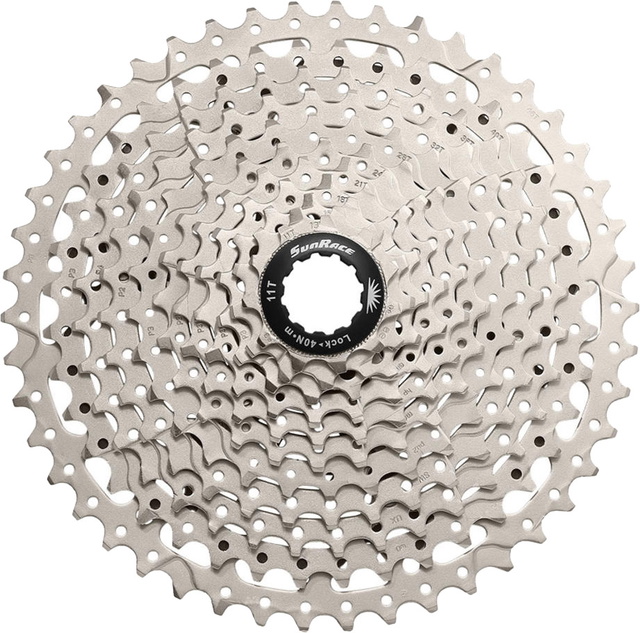 Sunrace CSMS8 Kassette 11 speed 11-36T MTB Metallic Sølv