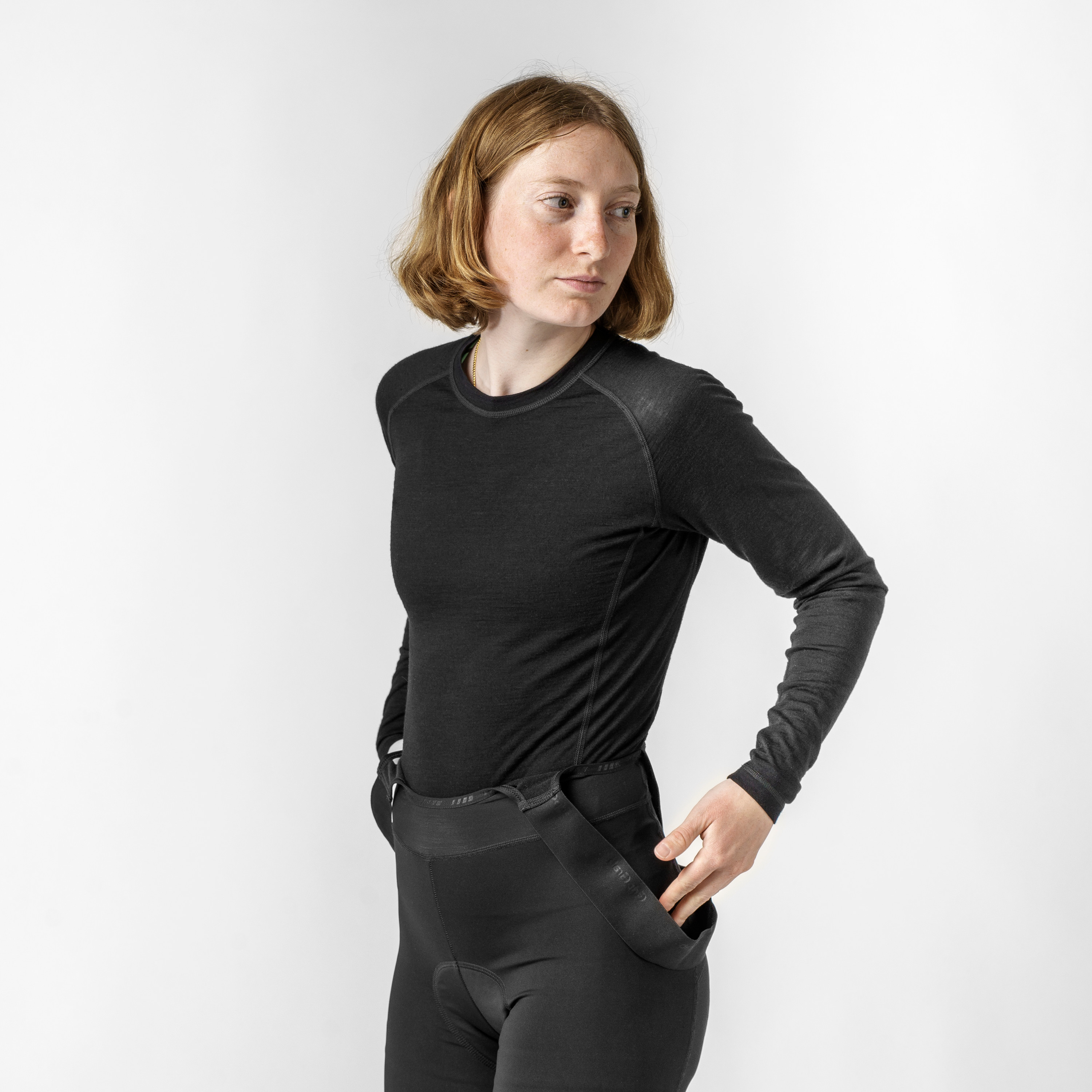 Beklædning - Baselayer / Undertøj - GripGrab Merino Blend Thermo Langærmet Baselayer til damer - Sort