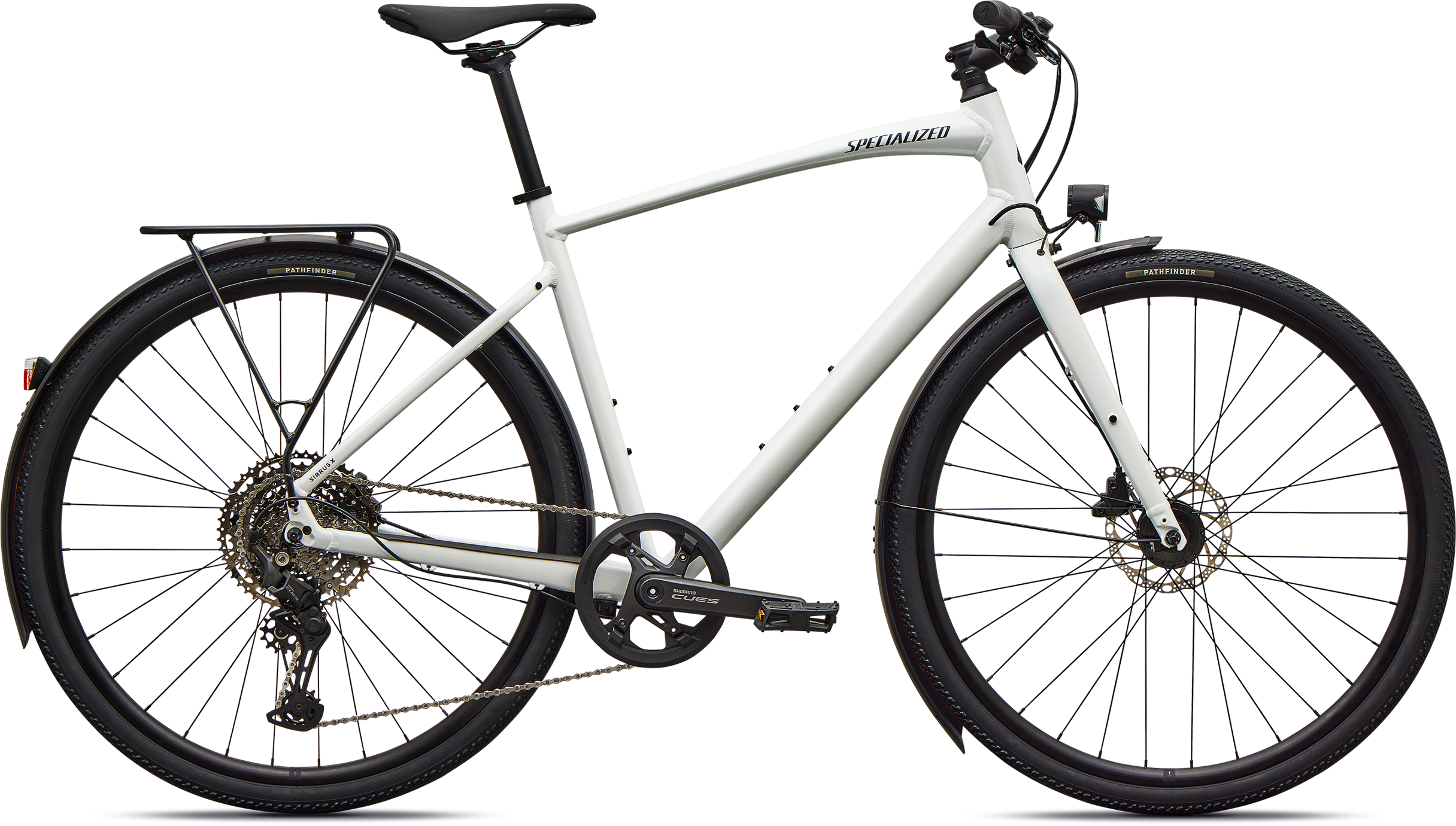 Specialized Sirrus X 3.0 EQ 2027 - Gloss Metallic White Silver / Metallic Deep