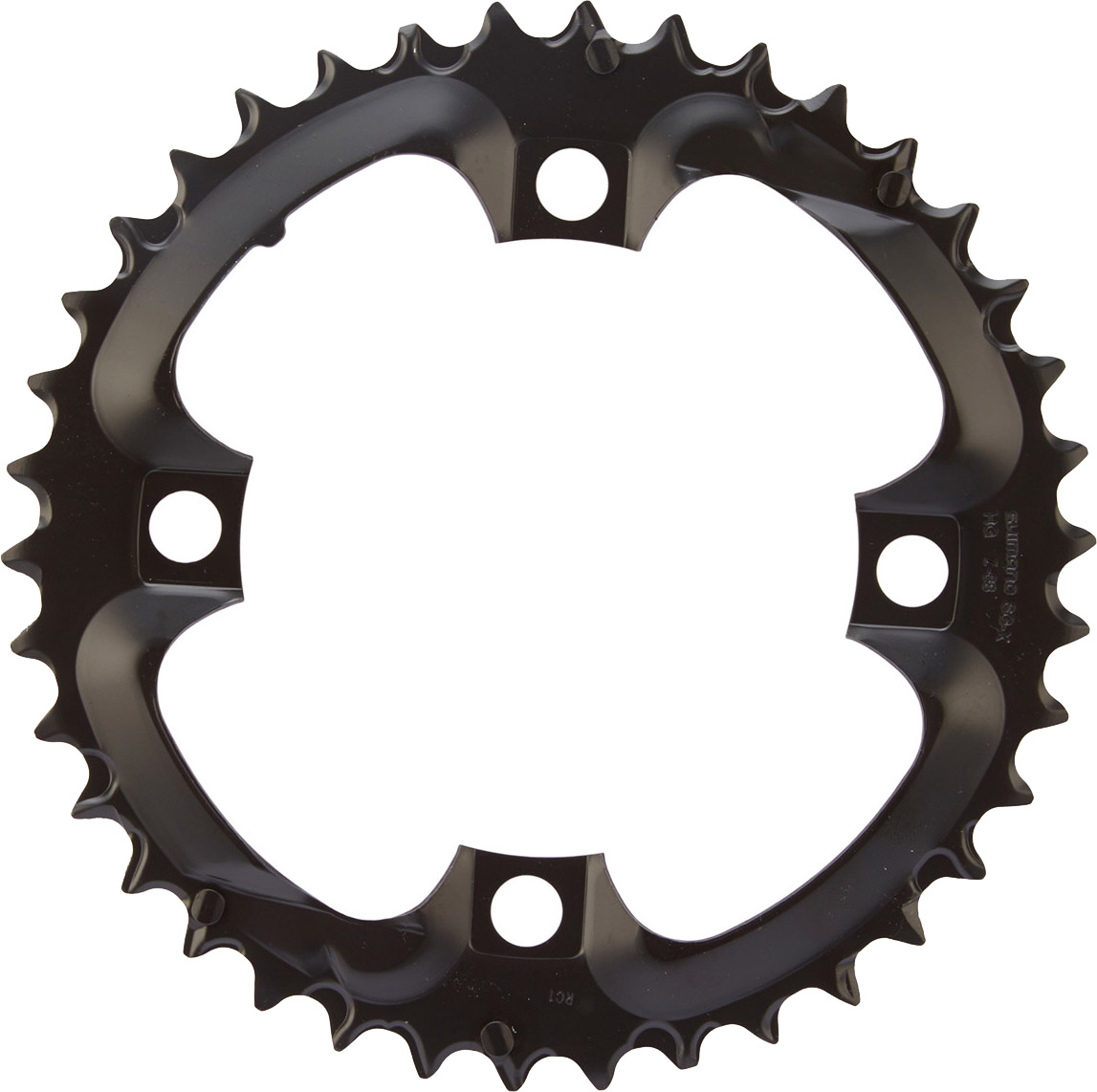 Reservedele - Klinger - Shimano Altus FC-M361 Klinge 38T 104mm BCD Ydre 3x7/8 speed Sort