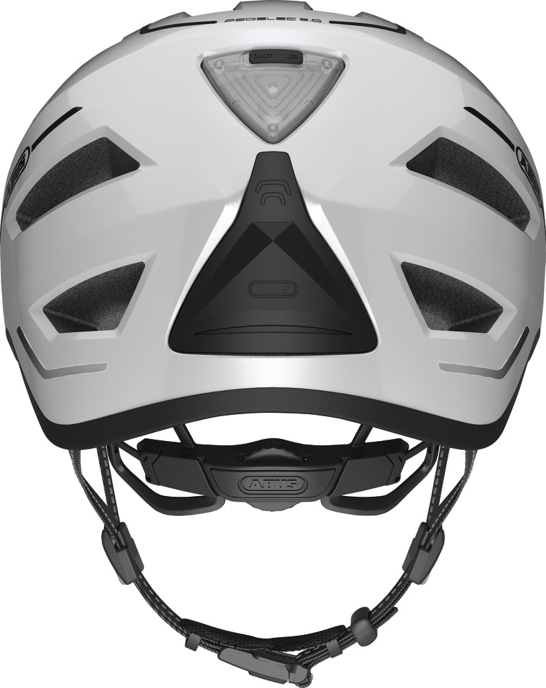 Beklædning - Cykelhjelme - Abus Pedelec 2.0 Hjelm m. LED lys - Hvid (elcykel hjelm)