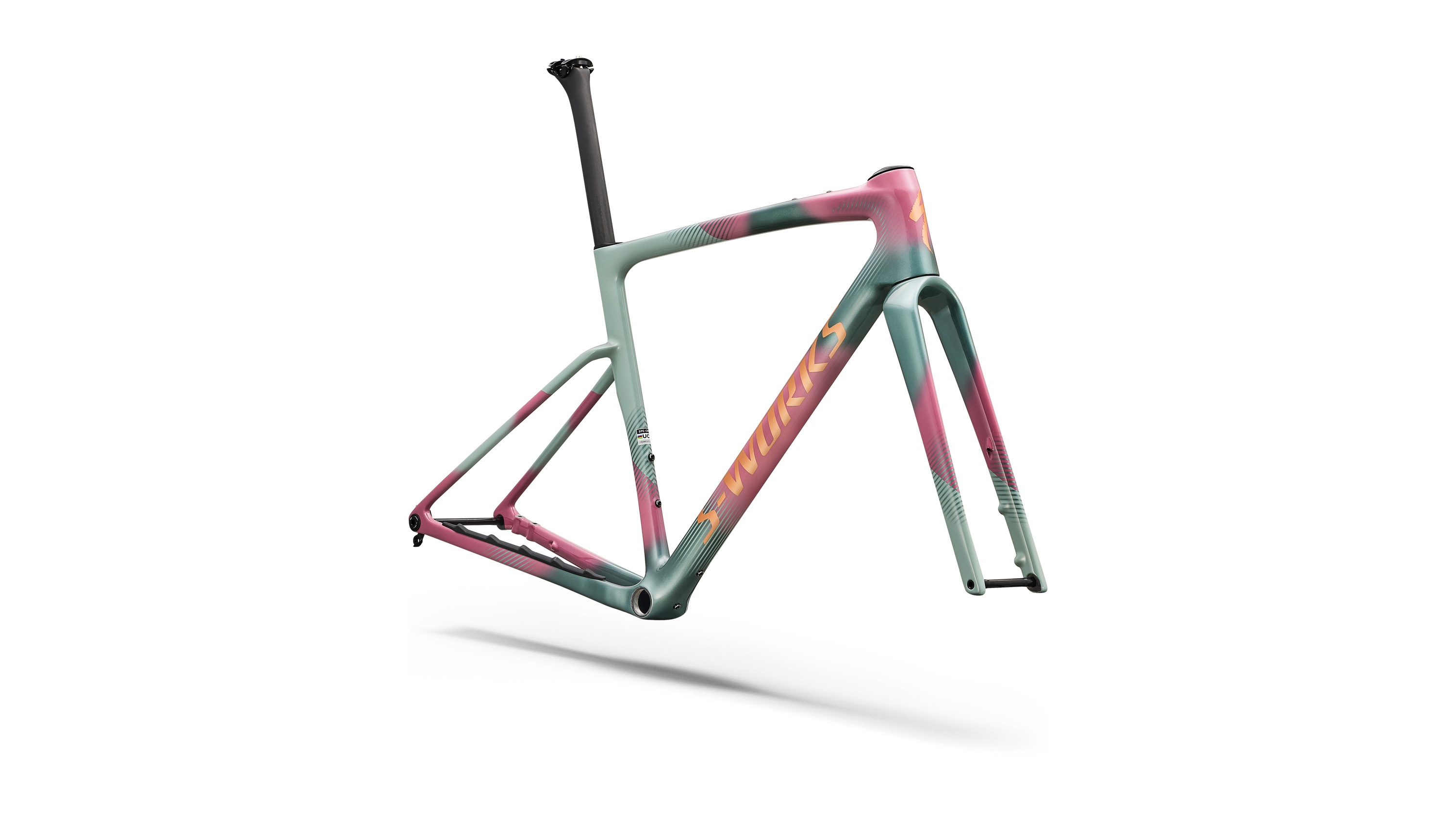 Cykler - Gravel cykler - Specialized S-Works Crux 5 Frameset FACT 12r Carbon 2027 - Agave Grey/Photon Tint over Silver Dust