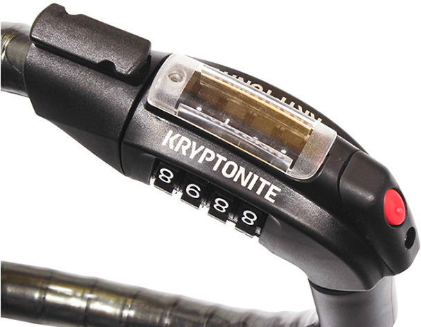 Tilbehør - Cykellås - Kædelås - Kryptonite Kædelås Combo KryptoFlex 2080 Armored - 80cm