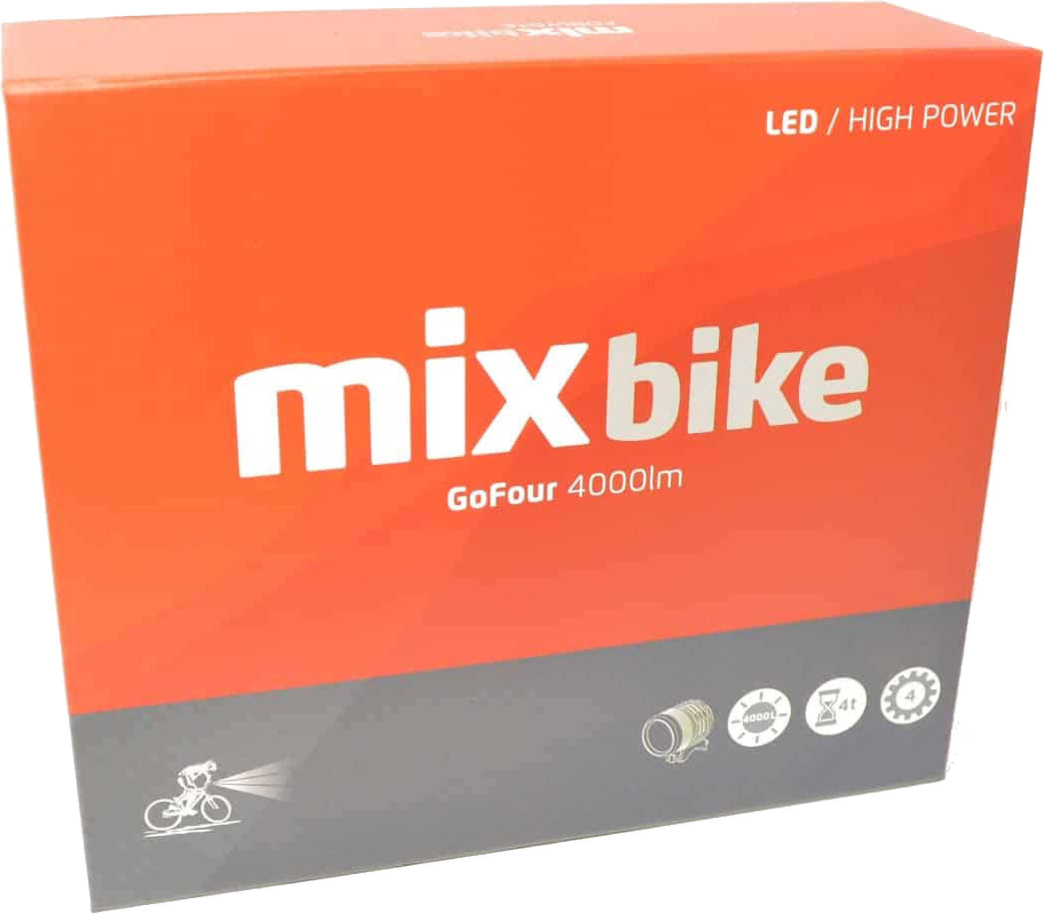 Tilbehør - Cykellygter - Mixbike GoFour Cykellygte 4000lm - inkl. batteri og oplader