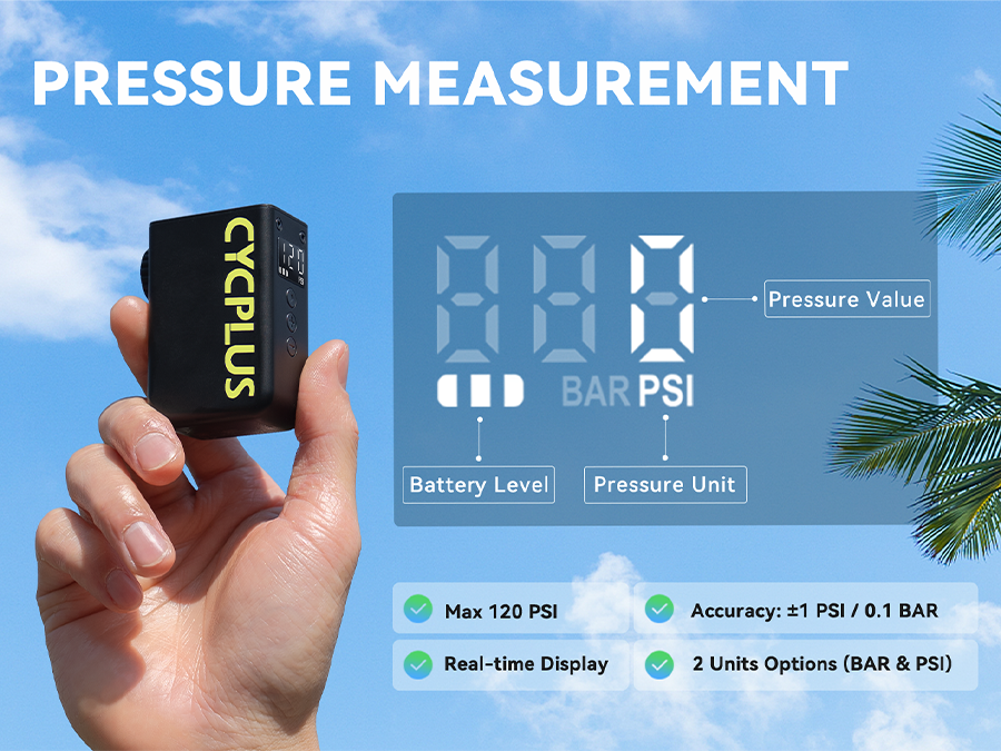 Tilbehør - Cykelpumper - Cycplus AS2 ULTRA Elektrisk cykelpumpe 87g