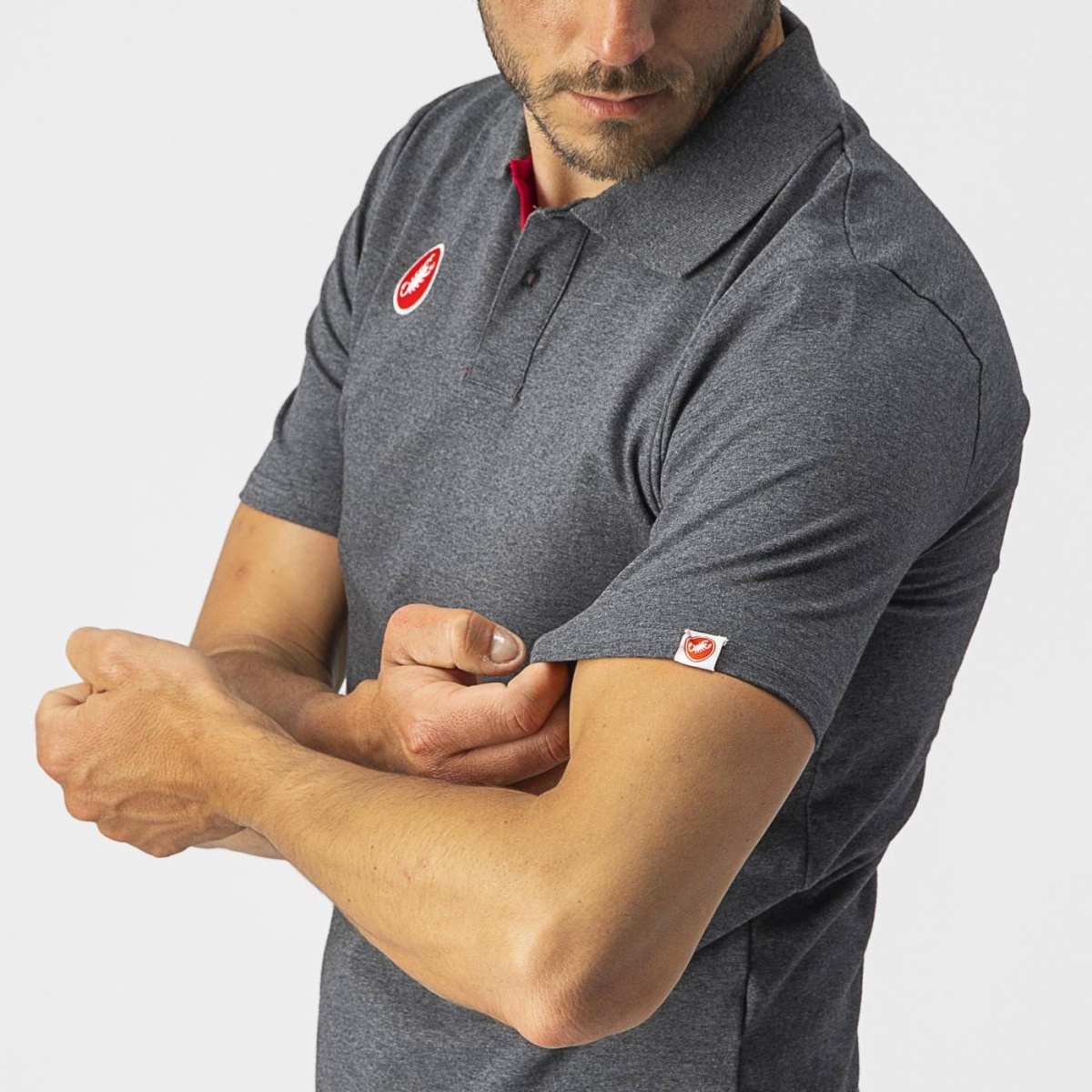 Beklædning - Merchandise - Castelli RACE DAY POLO T-Shirt - Grå