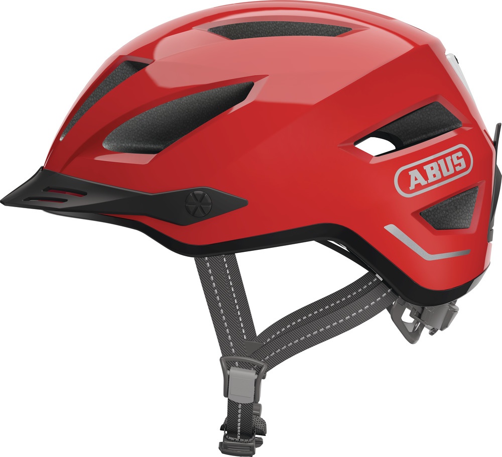 Beklædning - Cykelhjelme - Abus Pedelec 2.0 m. LED lys - Rød (elcykel hjelm)